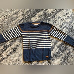 H&M Boys Logg medium 8/10 Navy Striped Kids Shirt classic sweater pullover